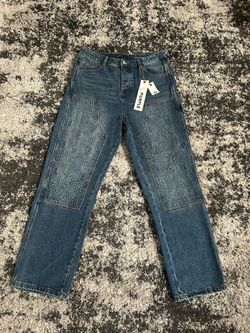 Purple jeans baggy