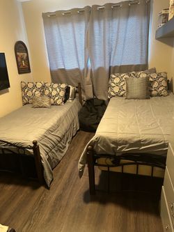 Two twin beds