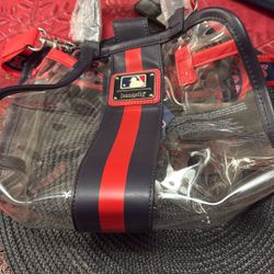 2 piece MLB Loungefly Clear bag and mini purse