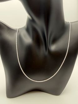 Diamond Cut Rope Chain - 925 Silver - 20" 1.3mm