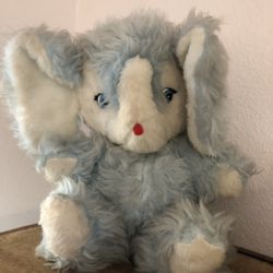 Vintage Rushton Elephant Plushie / Stuffed Animal, Kitsch/Kitschy