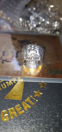 Skull King Rings Pure Steel! New!