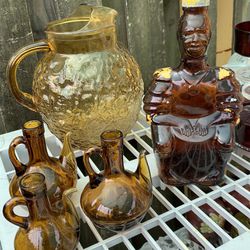 Vintage Amber Glass 