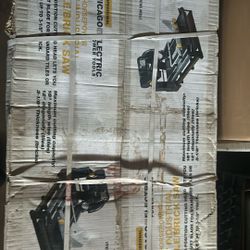 An unopened Chicago Electric 2.5 HP 10" Industrial Tile/Brick Saw