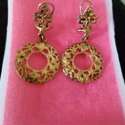 Aretes De Oro 14 K Antiques