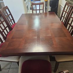 Dining Table with 8 Chairs – Solid Wood – $250 OBO
