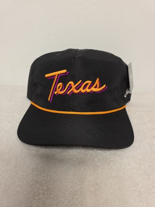NEW Bad Birdie “Texas” Golf Rope Snapback Hat (Black/Orange/Purple) Neon Silky