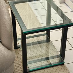 Attractive solid glass accent table!
