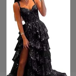 Black Sparky Prom Dress! 