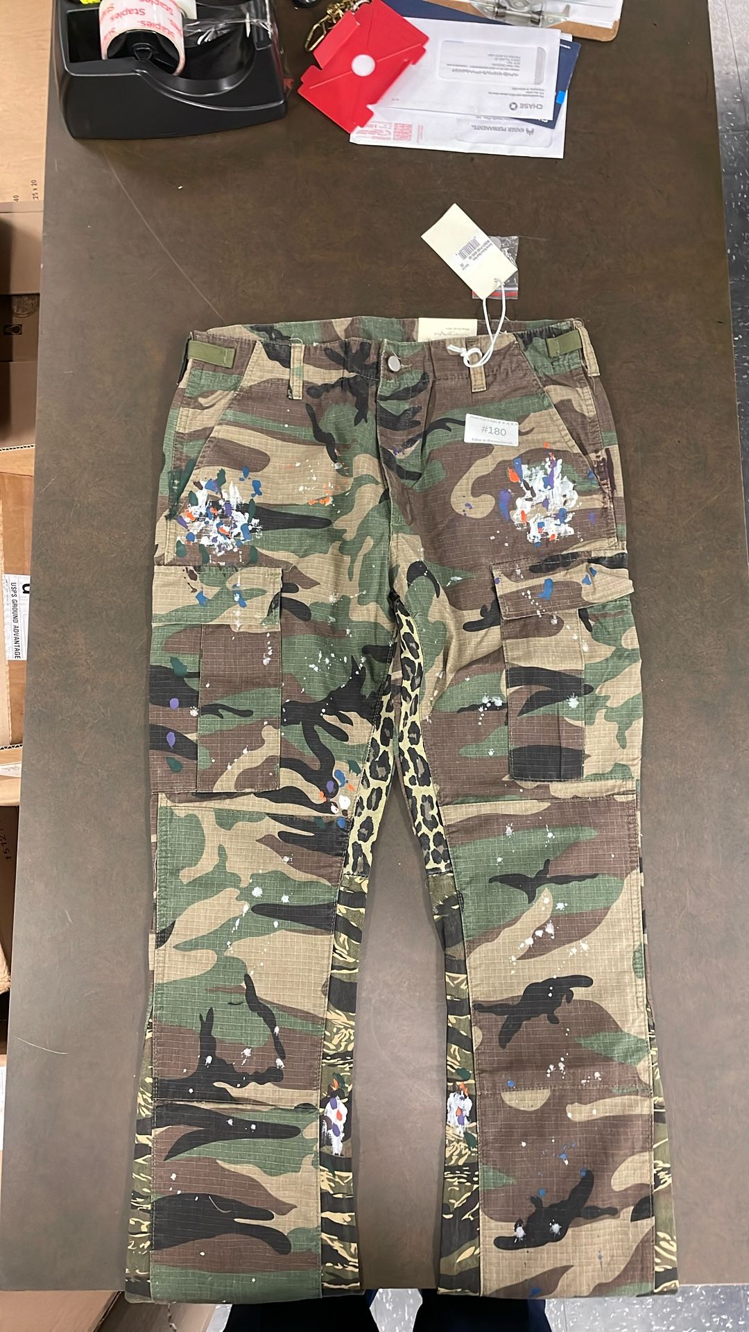 MNMl Camo Pants With Paint Splatter