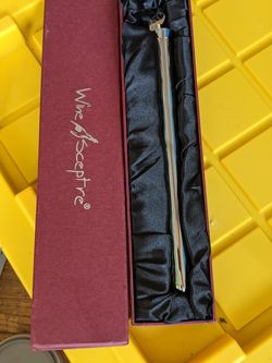 Silver Wine Sceptre chiller monogram R new in box