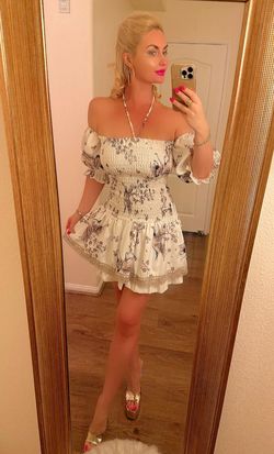 White Stretchy Mini Dress 