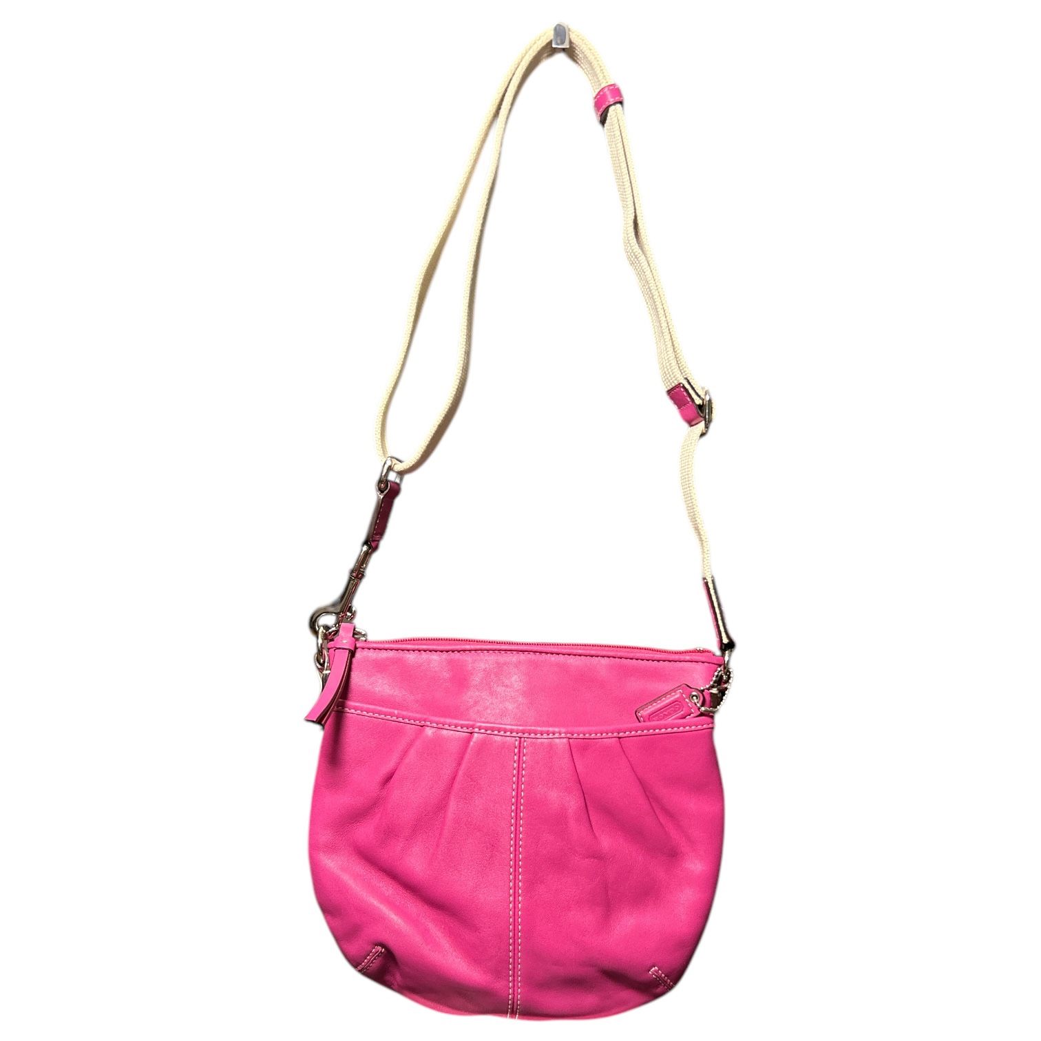 NWOT Coach Swingpack Soho Fuchsia Leather Crossbody Messenger Bag F42833