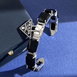 Prada Enamel Bracelet Black