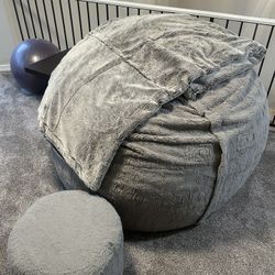 Lovesac Bean Bag and Stool