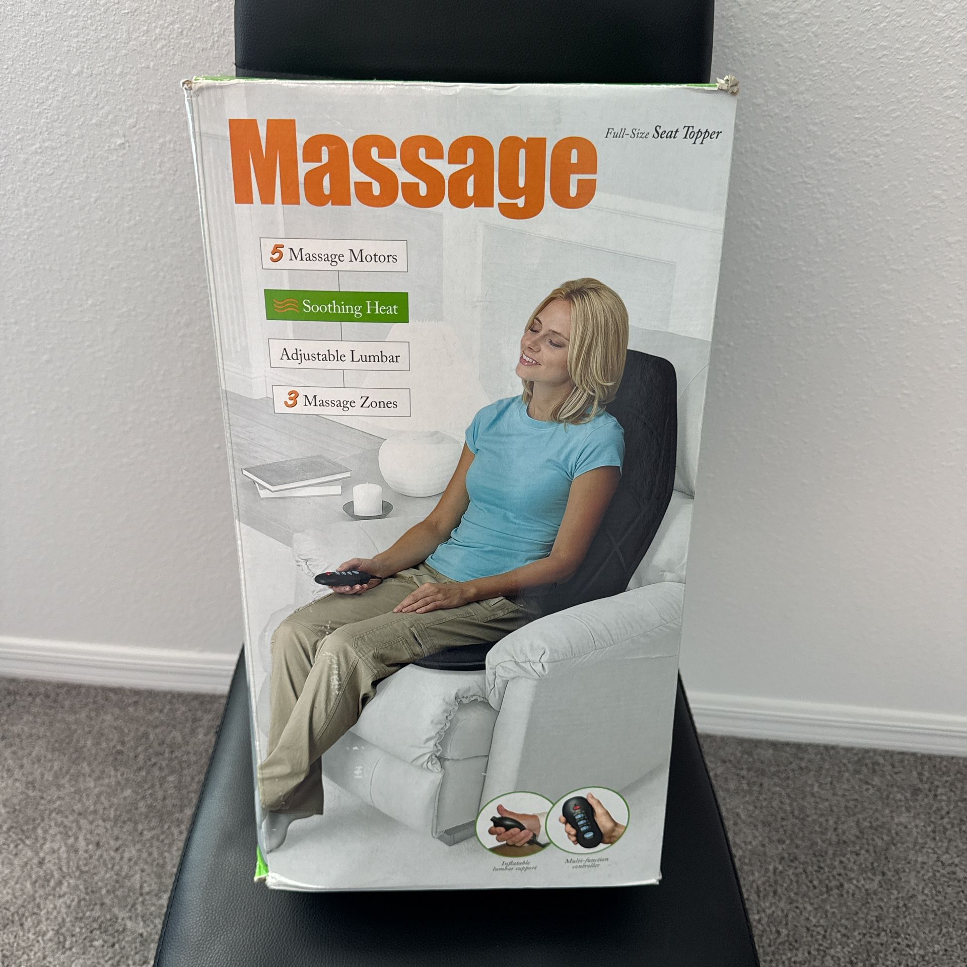 Massage Chair Seat Muscle Relaxer And Reduce Back Pain And Stress 5 Massage Motors Soothing Heat