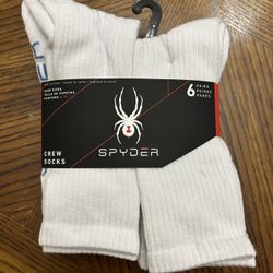 NWT Spyder men’s crew socks 6 pairs 