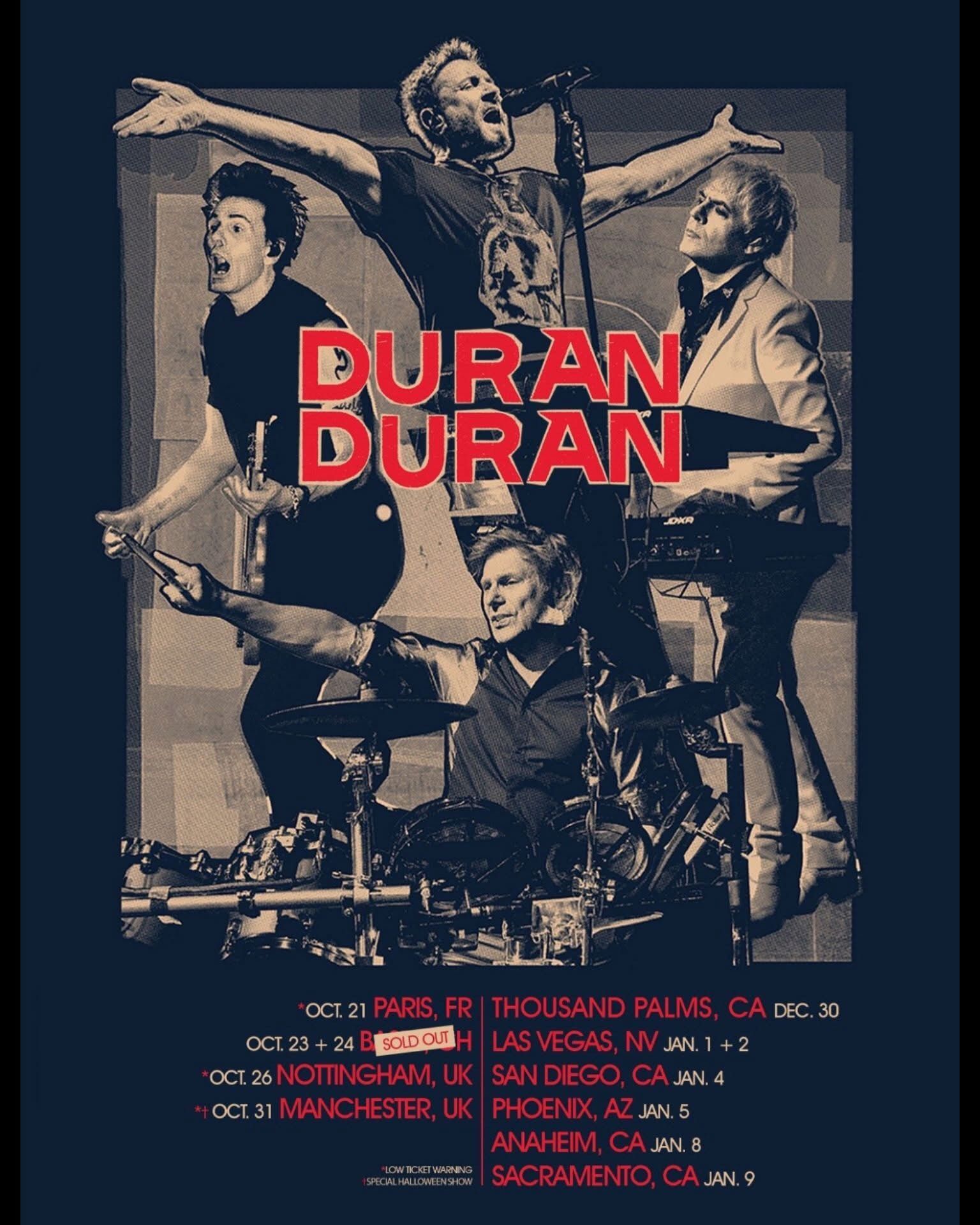 Duran Duran Concert Tickets $320