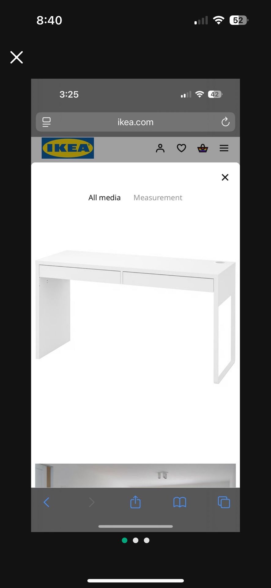 White ikea Micke Desk ( Reg. $90)