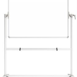 VIZ-PRO Double-Sided Magnetic Mobile Whiteboard, 48 x 36 Inches

