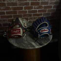 Wilson A2000 And Rawlings Heart Of The Hide 
