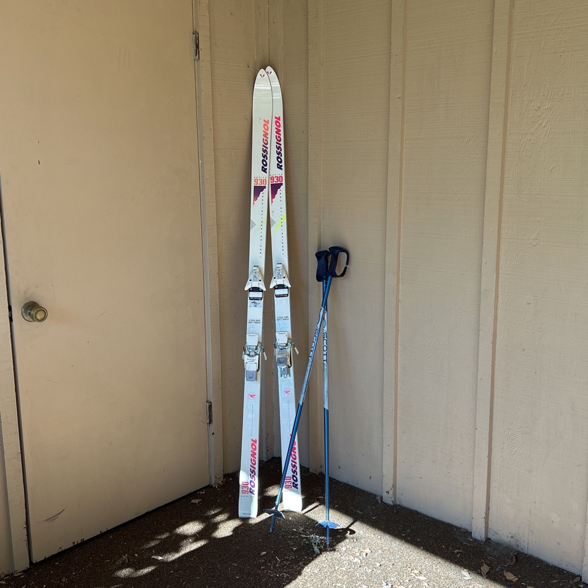 Retro Rossignol R 6000 Skis + Ski Poles