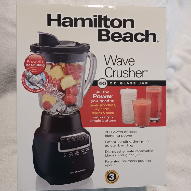 Hamilton Beach Wave Crusher Blender, 40 Oz., Blenders & Juicers, Furniture & Appliances