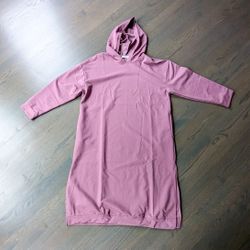 Women's Midi Sweatshirt Hoodie, with Pockets, Lilac, Size 46
