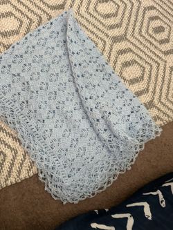 Newly Knitted Boy’s Blanket