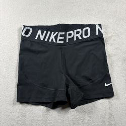Nike Pro Dri-Fit Compression Shorts Women’s Size M Black Athletic Gym #3D