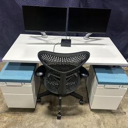 JRB Studio/ Herman Miller 60” Standing Desks! Electric Height Adjustable Sit Stand Desk! We Also Have Herman Miller Chairs And Monitor Arms!