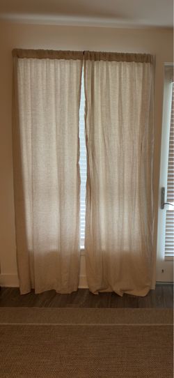 Quince linen curtains & boucle chair