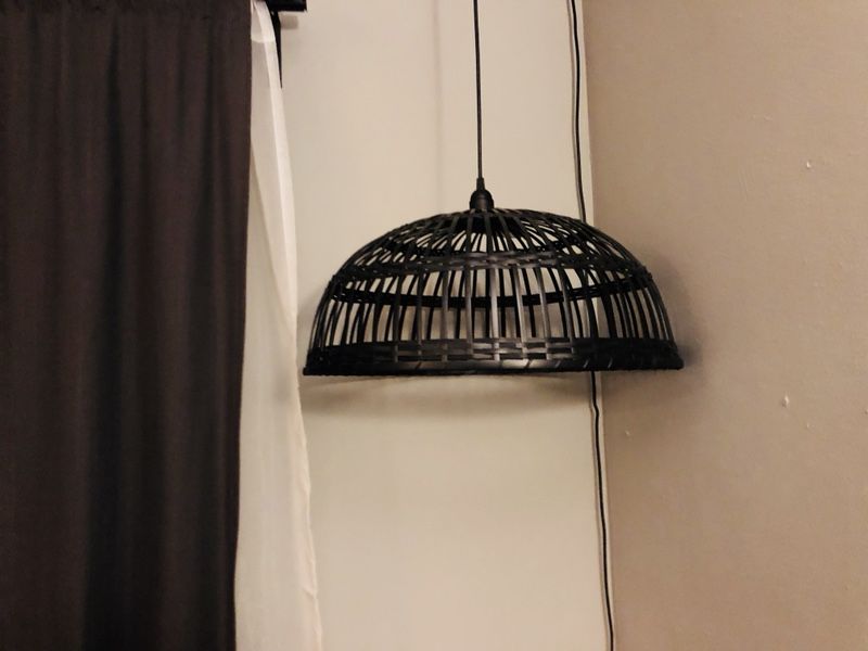 IKEA NIPPRIG Black Bamboo Lamp Shade