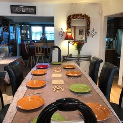 Small Table With Mirror Above It