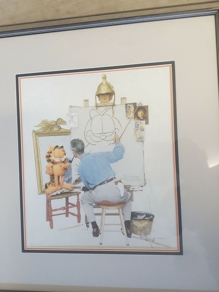 Jim Davis/Norman Rockwell Garfield Art