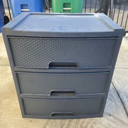 3 Drawer Plastic Dresser 2 Available 