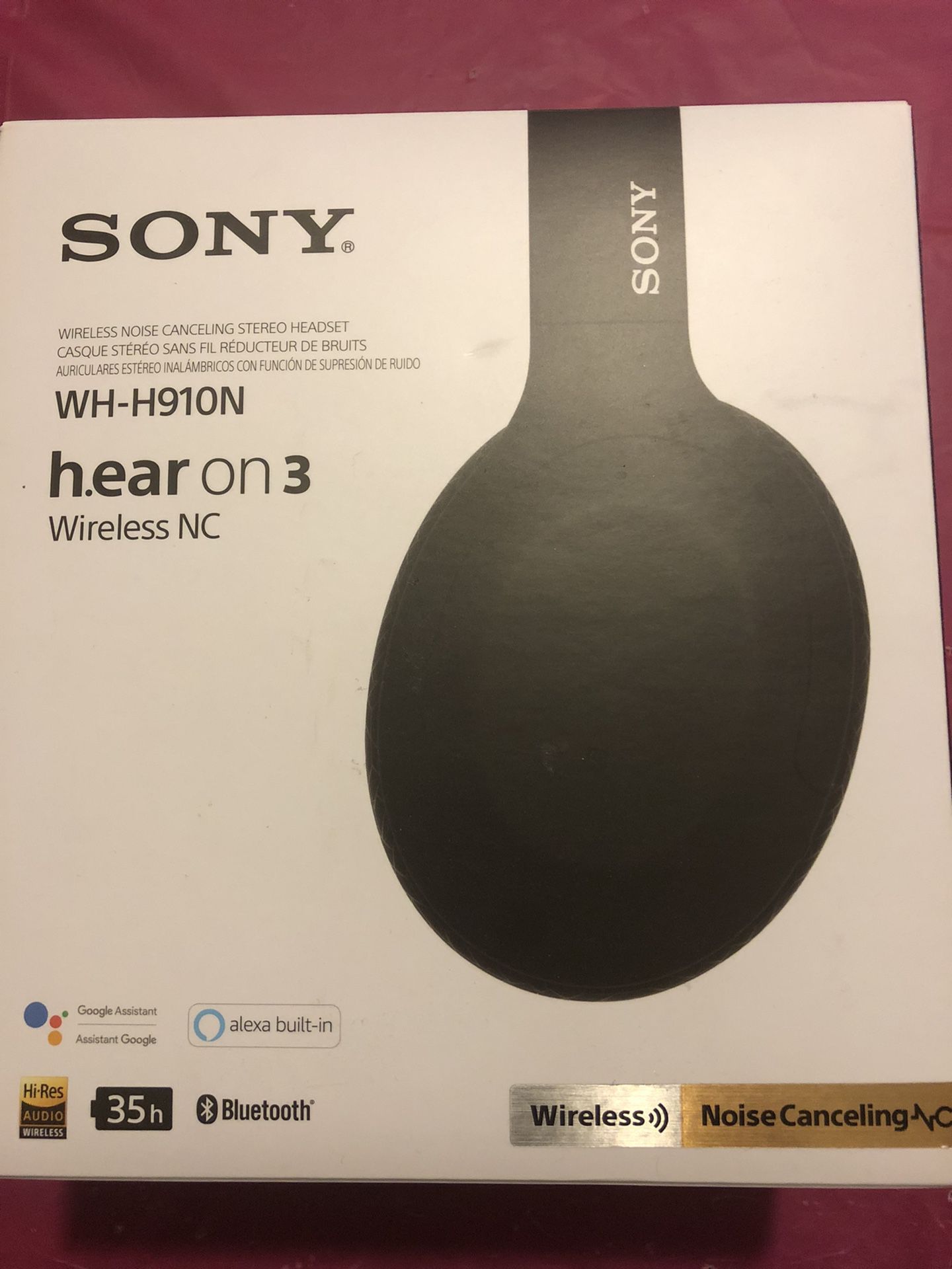 Sony Wireless Noise Canceling Stereo Headset H.ear On 3!