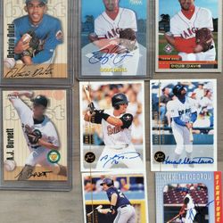 Baseball autographed cards.