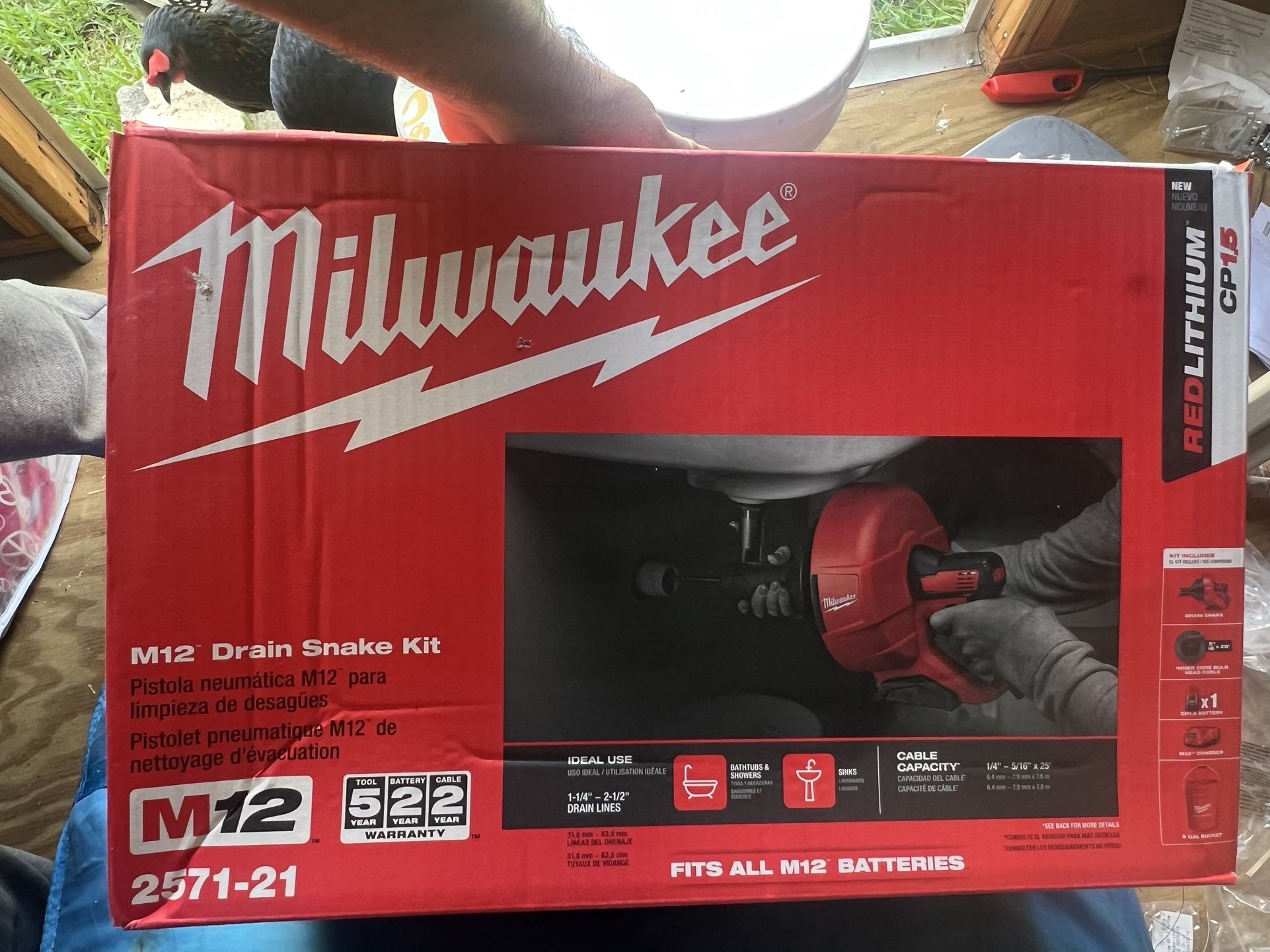 Milwaukee M12 Drain Snake Kit