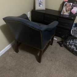 Blue Chair With Gold Trimming