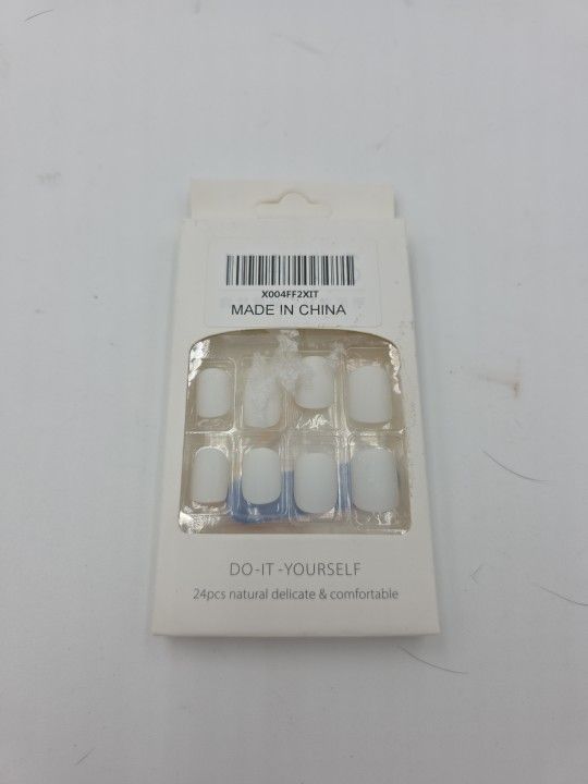 Short Square Press On Nails, Gloss Fake Nails,Full Cover False Nails For Women