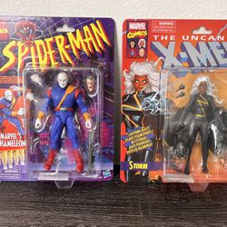 Marvel comics, marvel’s chameleon and storm action figures