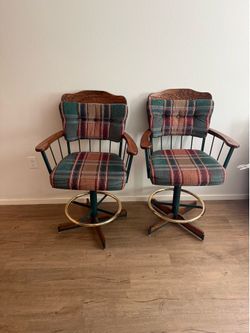 Pair of Vintage Swivel Bar Chairs