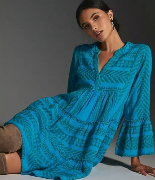 Devotion Twins Embroidered Ella Tunic Dress Size Small