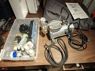 Central Pneumatic - Air Compressor and Air Brush Kit