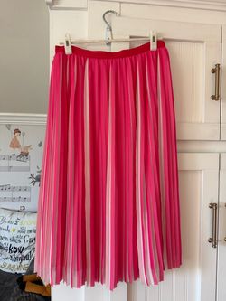 J Crew pink pleated skirt