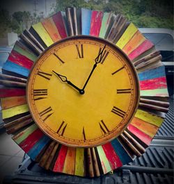 Large Colorful Wall Clock – Boho Style