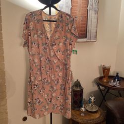 Wrap Dress Pink 3X