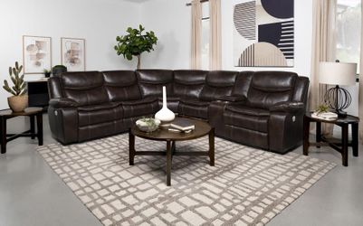 New Sectional Sofa with 3 Power Recliners On Sale Now
