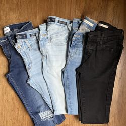 Lot Of 5 Girls Jeans Size 23 Hollister, Hudson & Levi’s